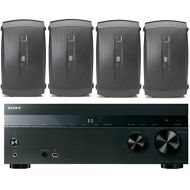 Sony 5.2-Channel 725-Watt 4K AV Home Theater Receiver + Yamaha High-Performance Natural Surround Sound 2-Way 120 watts IndoorOutdoor Weatherproof Speaker System (Set Of 4)