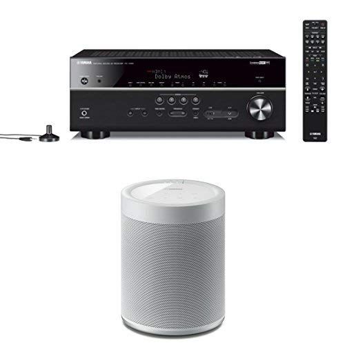 야마하 Yamaha Audio Yamaha RX-V685BL 7.2-Channel 4K Ultra HD AV Receiver with Wi-Fi Bluetooth and Wireless Speaker. Works with Alexa