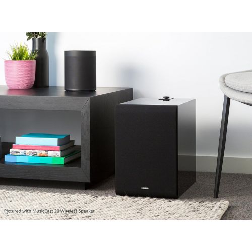 야마하 Yamaha MusicCast SUB 100 Wireless Subwoofer, Compatible Alexa - Black