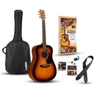Yamaha Gigmaker Standard Acoustic Guitar w Gig Bag, Tuner, Instructional DVD, Strap, Strings, and Picks - Sunburst