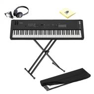 Yamaha MX88 Full-Size 88 Key Graded Hammer Standard Synthesizer Controller with 1000+ MOTIF XS Sounds, VCM FX Engine, Bundled Software with Keyboard Stand, Keyboard Cover, Headphon