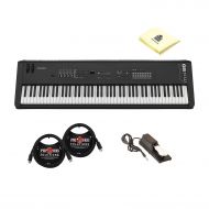 Yamaha MX88 Full-Size 88 Key Graded Hammer Standard Synthesizer Controller with 1000+ MOTIF XS Sounds, VCM FX Engine, Bundled Software with Universal Sustain Pedal, 2 MIDI Cables a