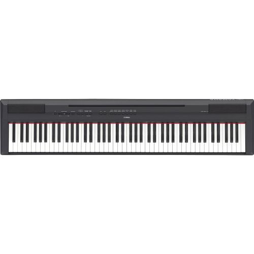 야마하 Yamaha P125B 88-Key (GHS) Contemporary Digital Keyboard Piano in Matt Finish Black (Includes Power Adapter, Footswitch Pedal and Music Rest) with Wooden Stand