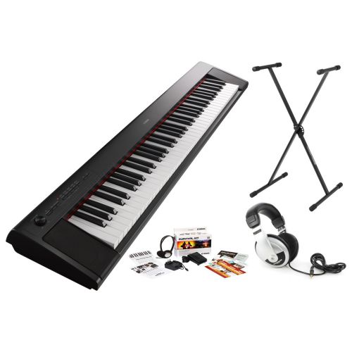 야마하 Yamaha NP32B KIT Piaggero 76-Key Keyboard with Survival Kit, Headphones, and Stand