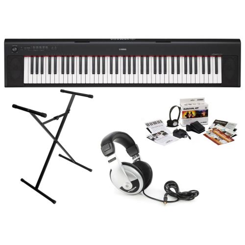 야마하 Yamaha NP32B KIT Piaggero 76-Key Keyboard with Survival Kit, Headphones, and Stand