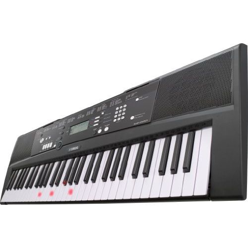 야마하 Yamaha EZ220 61 Lighted Key Portable Keyboard Bundle with Yamaha L3C Attachable Keyboard Stand and Survival Kit