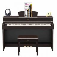 Yamaha YDP-184 Arius 88-Key Digital Piano with GH3 Graded Hammer Keyboard & CFX Concert Grand Piano Sample (Included Music Book, Bench & AC Power Adapter) Piano (Book & DVD) Headph