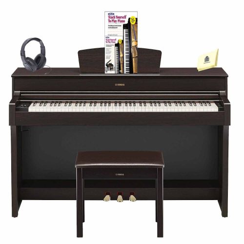 야마하 Yamaha YDP-184 Arius 88-Key Digital Piano with GH3 Graded Hammer Keyboard & CFX Concert Grand Piano Sample (Included Music Book, Bench & AC Power Adapter) Piano (Book & DVD) Headph