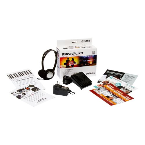 야마하 Yamaha EZ220 61-Key Lighted Key Portable Keyboard Bundle with X-Style Keyboard Stand and Survival Kit (Includes Power Supply and Headphones and 2 Year Warranty)