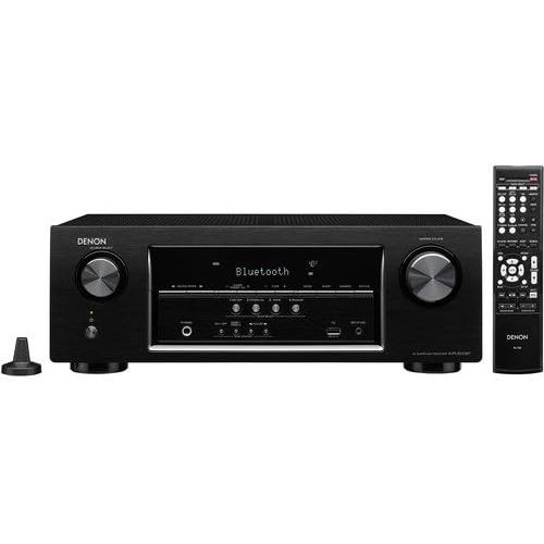 야마하 Denon 5.2 Channel Full 4K Ultra HD Bluetooth AV Home Theater Receiver + Yamaha Natural High-Performance Moisture Resistant 2-Way 110 watts Surround Sound in-ceiling Speaker System