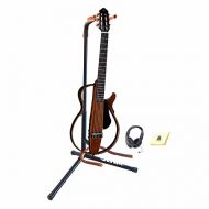 Yamaha SLG200N NT 6 Nylon String Silent Guitar with Mahogany BodyNeck and SRT Pickup System (included) Guitar Stand, Open Ear Headphone and Zorro Sounds Guitar Polishing Cloth - N