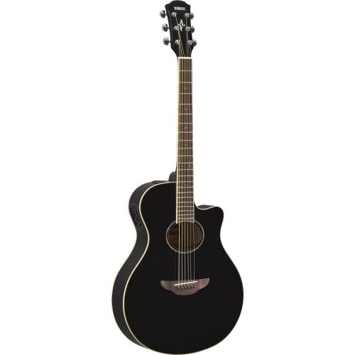 야마하 Yamaha APX600BL Thinline Acoustic-Electric Guitar (Black) with Hardshell Guitar Case