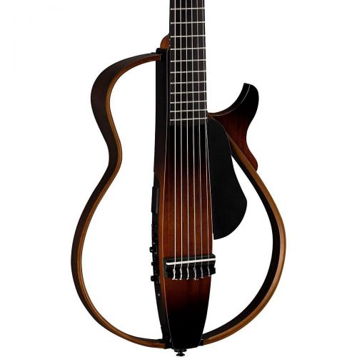 야마하 Yamaha SLG200N TBS Nylon Silent Guitar New Model w Gig Bag, Guitar Stand, and Headphones