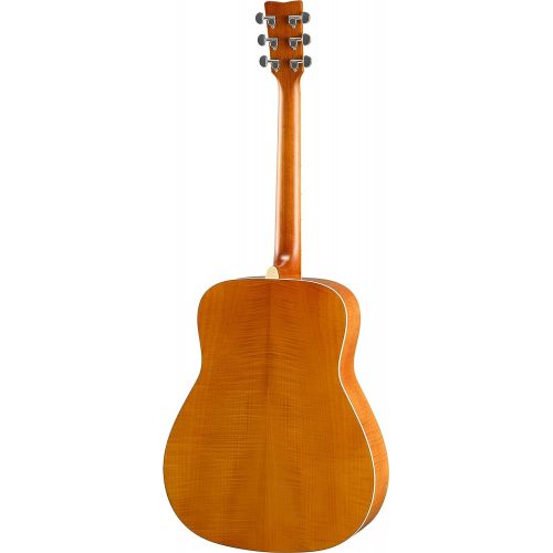 야마하 Yamaha FG840 Solid Top Acoustic Guitar, Flamed Maple