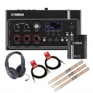 Yamaha-Genesis Yamaha EAD10 Electronic Acoustic Drum Module Bundled with 1 x Samson Open Ear Stereo Headphones, 2 x 10ft Instrument Cables and 3 x Pairs of Drumsticks