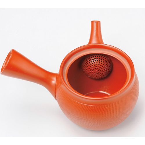  Yamakiikai Japanese Teapot Kyusu Tokoname Youhen, Hand-made Clay Teapot 11 fl.oz.Y313