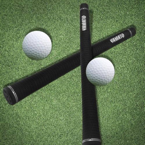  yamato Black Nature Rubber Golf Grips Set Packed with 13 Piece Midsize/Jumbo Golf Club Grips,All Weather Golf Grip