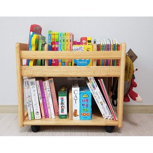  Yamatoya Buono Amice Book Wagon Kids Bookshelf with Wheel