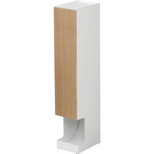  Yamazaki Home Rin Toilet Paper Dispenser  Bathroom Storage Holder Stand, Beige