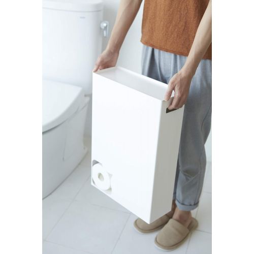  YAMAZAKI home Plate Toilet Paper Stocker  Bathroom Storage Organizer Dispenser