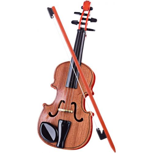  [아마존베스트]Yamix Wooden Toy Violin for Kids Mini Music Violin Wonderful Musical Instrument Toy for Kids with Bow - Dark Brown