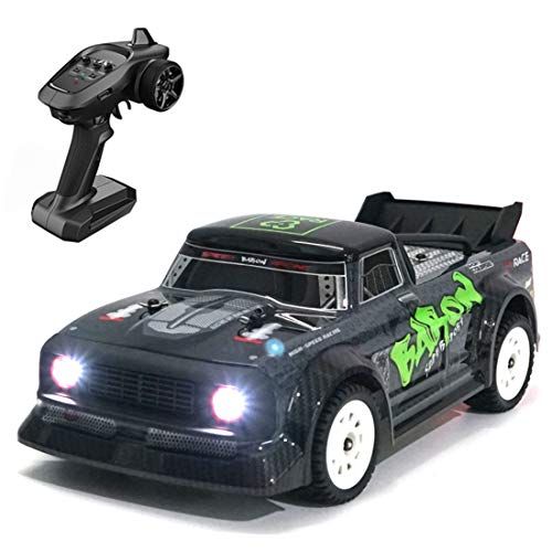  Yamix 1:16 Remote Control Racing Car with Headlamp, 30+KMH 2.4G 4CH 4WD RC Car Electric Drifting Car - RTR Version