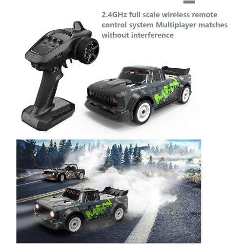  Yamix 1:16 Remote Control Racing Car with Headlamp, 30+KMH 2.4G 4CH 4WD RC Car Electric Drifting Car - RTR Version