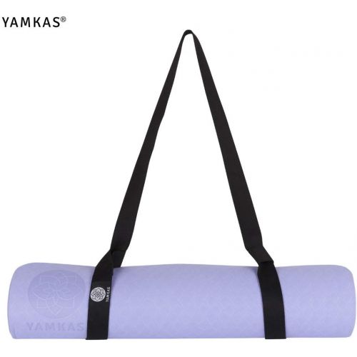  [아마존베스트]Yamkas Yoga Mat Carrying Strap Adjustable Loops Organic Cotton Adjustable Carry Strap for Transportation Mat Carry Strap for All Yoga Mat Sizes
