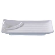 Yanco OK-208 Osaka-1 Divided Plate, Rectangular, 7.75 Length, 4.5 Width, Melamine, White Color, Pack of 48