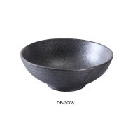 Yanco DB-3008 Diamond Black Collection 8 Noodle Bowl 36 oz, 3 Height, Matte Glaze (Pack of 12)