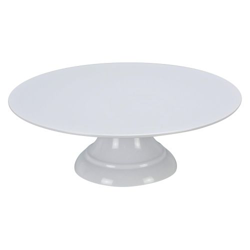  Yanco RM-0012 Rome Cake Stand, 12 Diameter, 4.125 Height, Melamine, White Color, Pack of 6