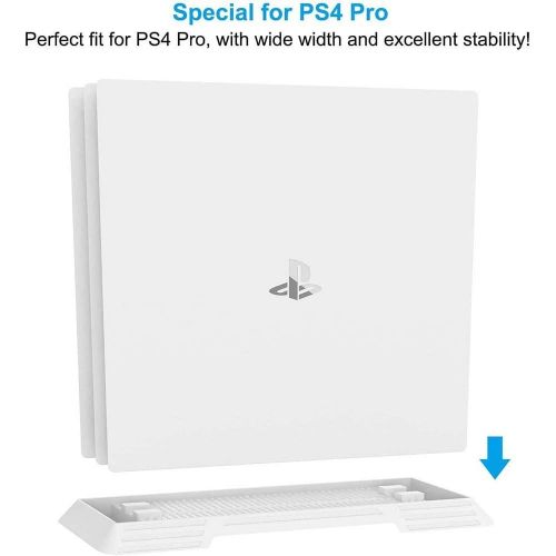  [아마존베스트]Yanfasy PS4 Pro Vertical Stand for Playstation 4 Pro with Built-in Cooling Vents and Non-Slip Feet (White)