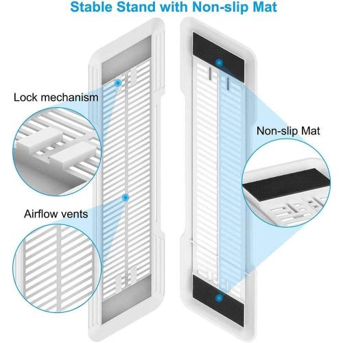  [아마존베스트]Yanfasy PS4 Pro Vertical Stand for Playstation 4 Pro with Built-in Cooling Vents and Non-Slip Feet (White)