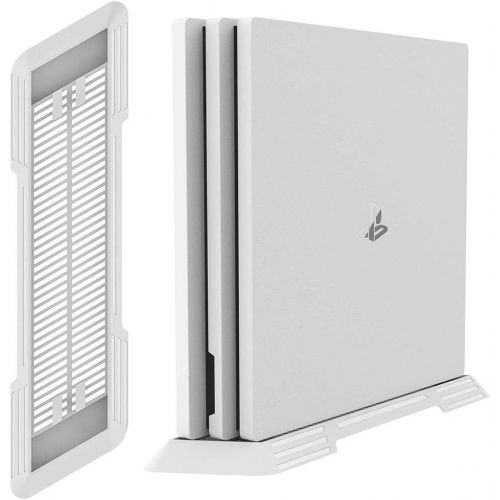  [아마존베스트]Yanfasy PS4 Pro Vertical Stand for Playstation 4 Pro with Built-in Cooling Vents and Non-Slip Feet (White)