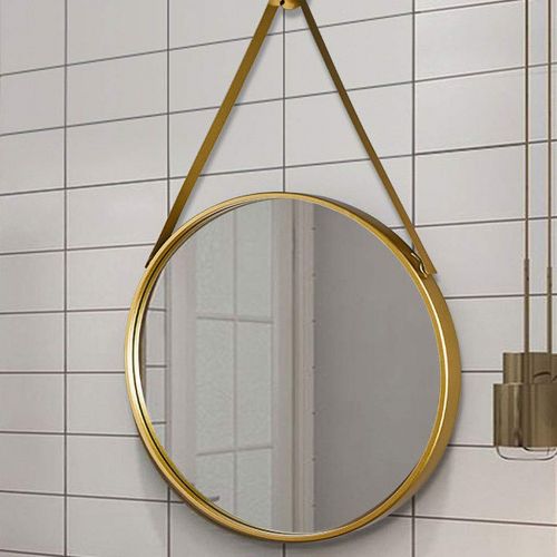  Yang baby Hanging Bathroom Mirror Vanity Mirror Bathroom Mirror Wall Hanging Mirror Toilet Bathroom Mirror Large Round Mirror (Size : 6060cm)