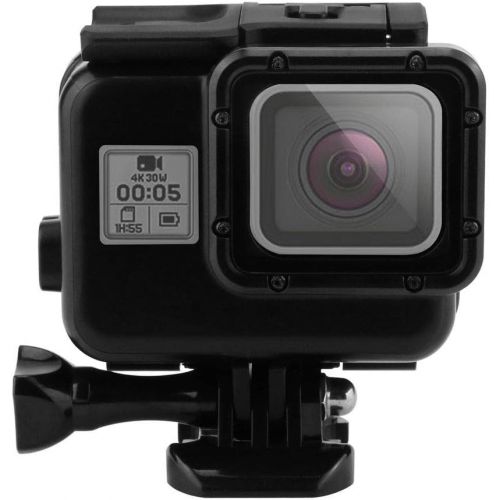  Yangers Wasserdichte Schutzhuelle Gehause Zubehoer fuer GoPro Hero 7 Black Modell 6 5 Action-Kamera, Silikon-Unterwasserschutz-Kafigabdeckung mit hinterer Tuer-Touchscreen