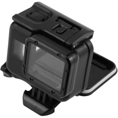  Yangers Wasserdichte Schutzhuelle Gehause Zubehoer fuer GoPro Hero 7 Black Modell 6 5 Action-Kamera, Silikon-Unterwasserschutz-Kafigabdeckung mit hinterer Tuer-Touchscreen