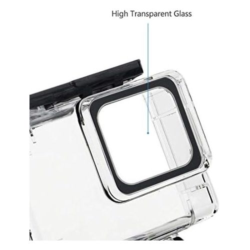  [아마존베스트]Yangers Waterproof Case Cover Accessories for GoPro Hero 7 Silver/White Model Action Camera Silicone Underwater Cage Cover