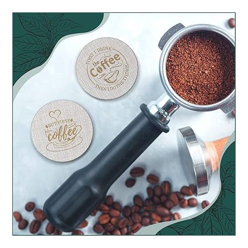  2 Pieces 53.3mm Espresso Puck Screen, 1.7mm Thickness 150μm Reusable Barista Espresso Screen Stainless Steel Coffee Filter Mesh Plate for Bottomless Portafilter Filter Basket