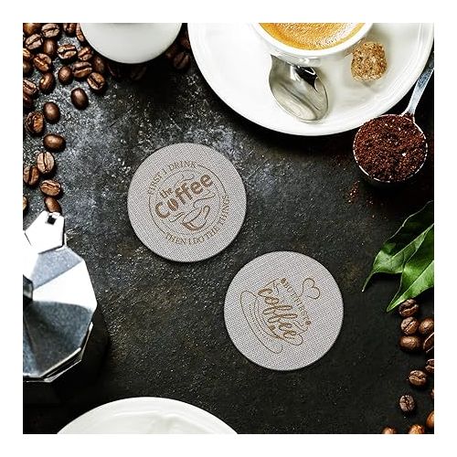  2 Pieces 53.3mm Espresso Puck Screen, 1.7mm Thickness 150μm Reusable Barista Espresso Screen Stainless Steel Coffee Filter Mesh Plate for Bottomless Portafilter Filter Basket