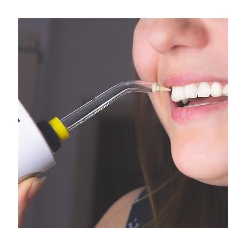  Yaomiao Replacement Tips Compatible with Waterpik 2 Colors Periodontal Tips Dental Water Flosser Tips Replacement Tips Water Flossers (Like WP-100) and Other Oral Irrigators (4 Pieces)