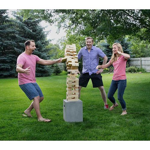  [아마존 핫딜] [아마존핫딜]Yard Games Giant Tumbling Timbers with Carrying Case | Starts at 2.5-Feet Tall and Builds to Over 4-Feet | Made with Premium Pine Wood