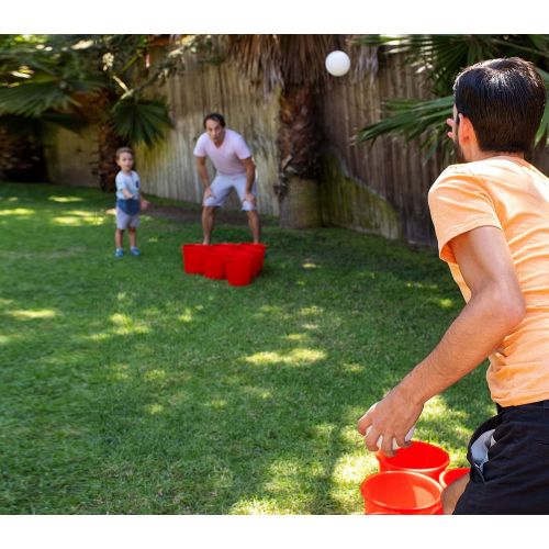  [아마존핫딜][아마존 핫딜] Yard Games Giant Yard Pong with Durable Buckets and Balls Including High Strength Carrying Case