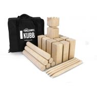 [아마존핫딜][아마존 핫딜] Yard Games Kubb Premium Size Outdoor Tossing Game with Carrying Case, Instructions, and Boundary Markers
