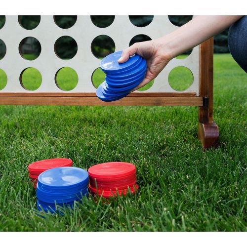  Yard Games Giant 4 Connect in a Row with Carrying Case and Stained and Finished Legs and Frame