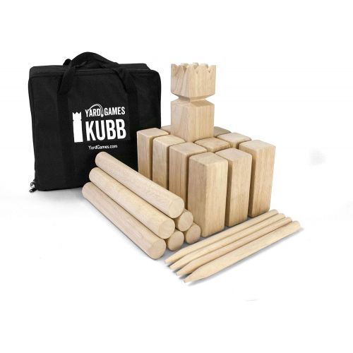  [아마존베스트]Yard Games Kubb Premium Size Outdoor Tossing Game with Carrying Case, Instructions, and Boundary Markers