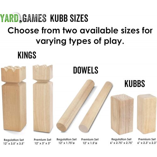  [아마존베스트]Yard Games Kubb Premium Size Outdoor Tossing Game with Carrying Case, Instructions, and Boundary Markers