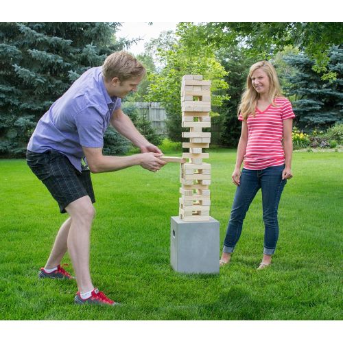  [아마존베스트]Yard Games Large Tumbling Timbers with Carrying Case | Starts at 2-Feet Tall and Builds to Over 4-Feet | Made with Premium Pine Wood