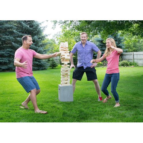  [아마존베스트]Yard Games Large Tumbling Timbers with Carrying Case | Starts at 2-Feet Tall and Builds to Over 4-Feet | Made with Premium Pine Wood