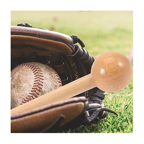  Yardwe Adult Baseballs Wood Long Mallet Catchers Mitt Mallet Softball Glove Mallet Wood Hammer for Baseball Gloves for Men Sliding Mitt Glove Oil Perfboard Wooden Solid Wood